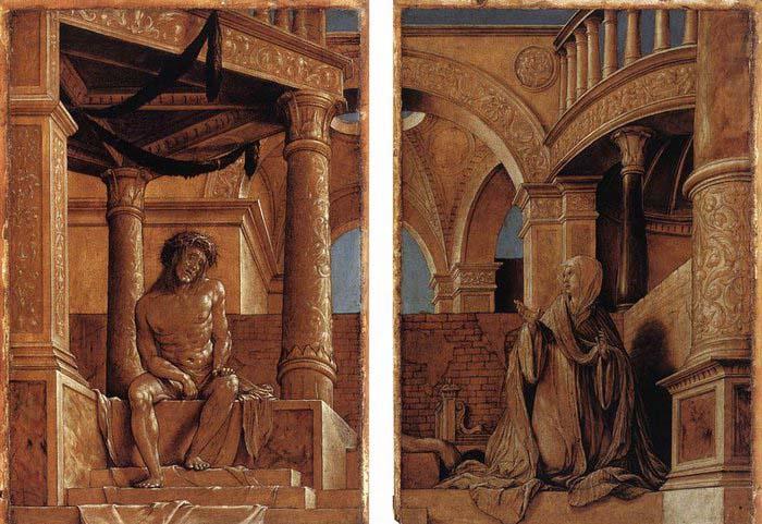 HOLBEIN, Hans the Younger Diptych with Christ and the Mater Dolorosa china oil painting image